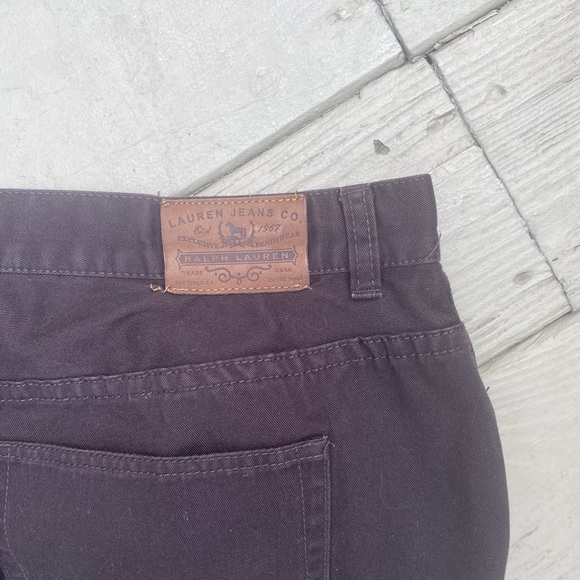 Lauren Jean Co. Ralph Lauren - Woman’s brown high rise crop jeans, Size: 16 - Picture 5 of 6
